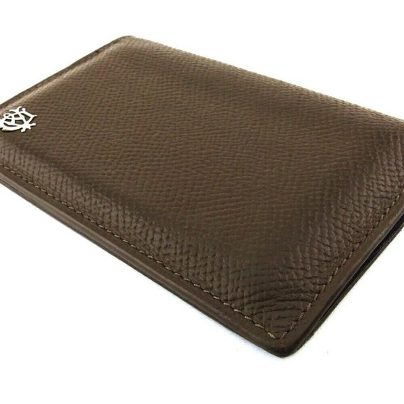 DUNHILL Card Case Boton Leather Authentic USED - Picture 3 of 11